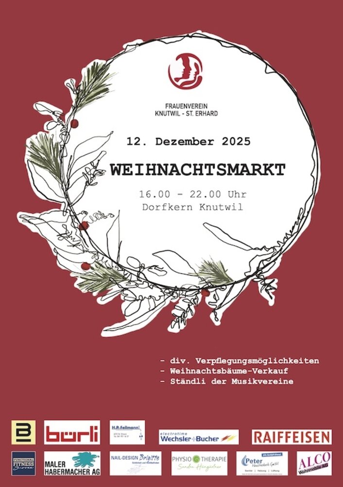 diverse Stände / Weihnachtsbäume-Verkauf / diverse Verpflegungsmöglichkeiten / Ständli der Musikvereine